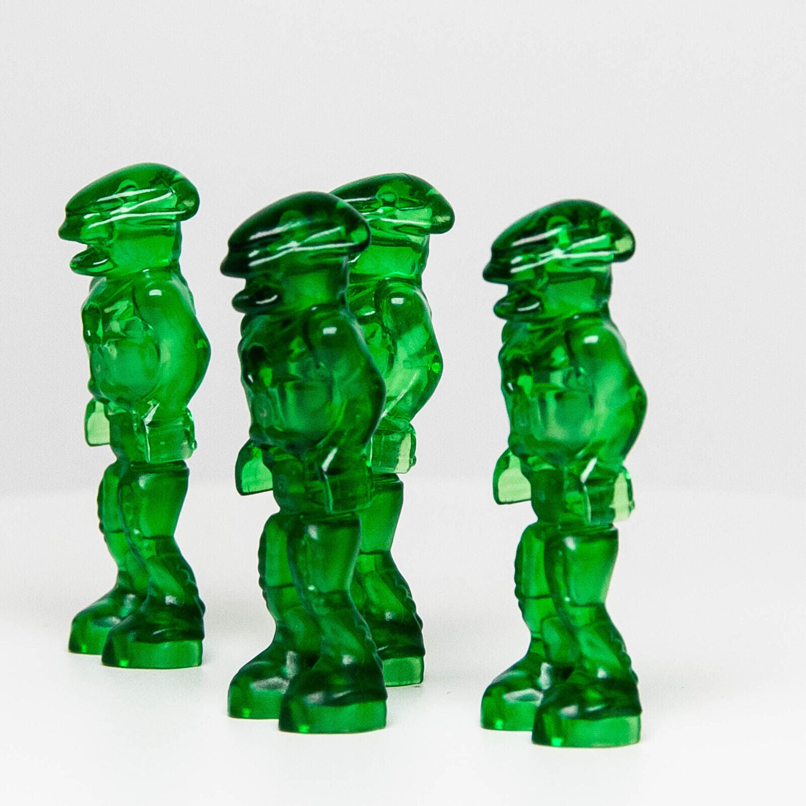 NEW (Lot of 4) LEGO Minifigure Mars Mission Alien (mm001) Space Green Glow - StudBee