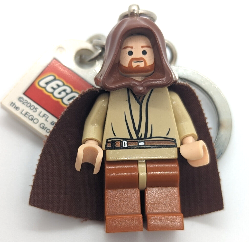 LEGO Star Wars Minifigure Key Chain Obi Wan Kenobi 2005 851461 Key