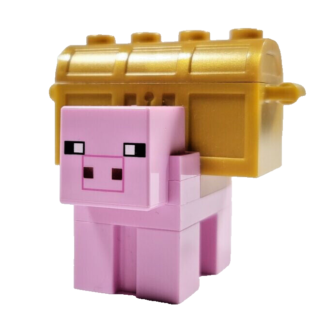 New LEGO Minecraft Pig Minifigure: Piggy Bank (minepig05) Redstone Battle 21163
