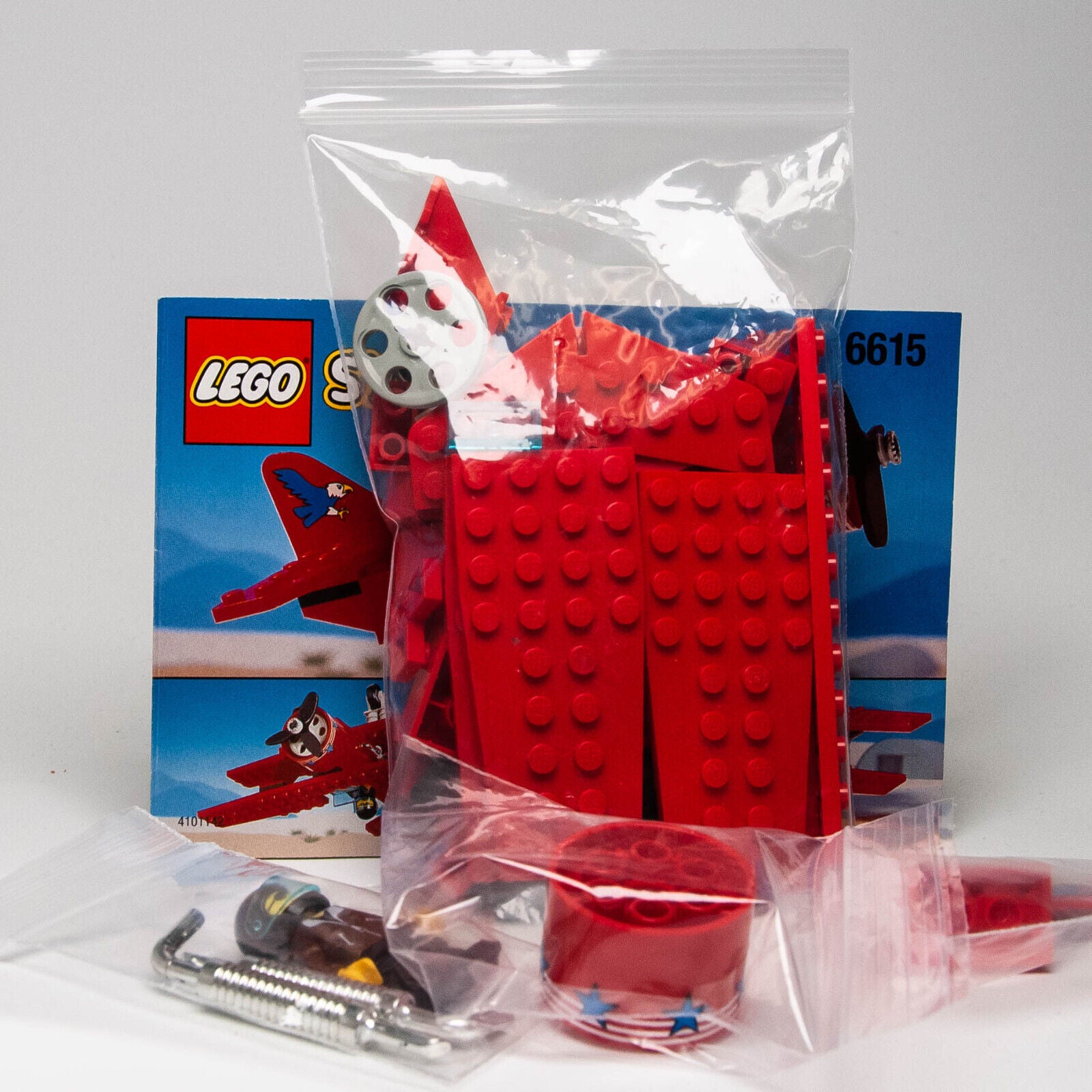 Vintage LEGO 6615 Eagle Stunt Flyer Red Plane 1996 - Complete With Instructions - StudBee