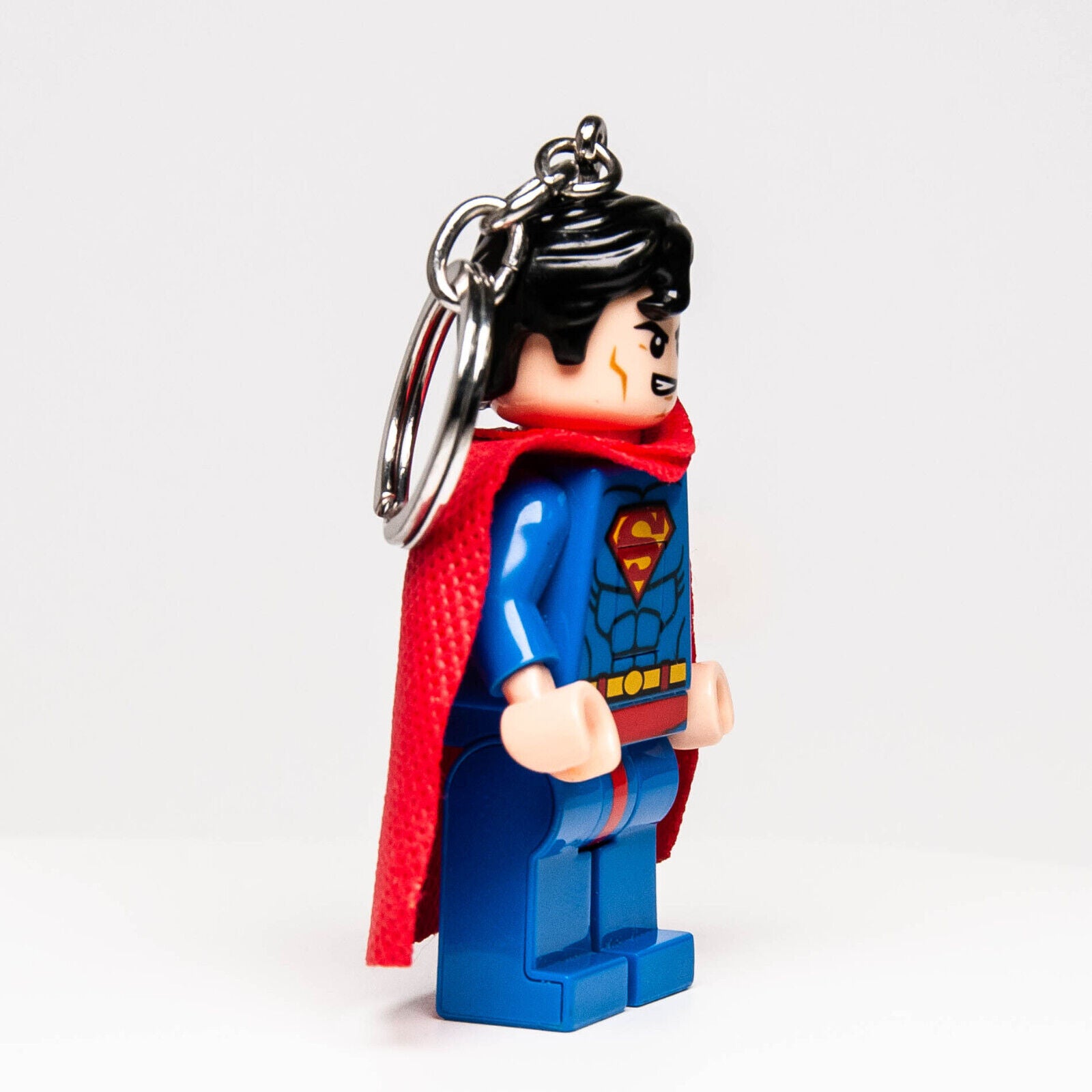 Lego Minifigure 3" Superman Key Chain with LED Light (5002913) Flashlight - StudBee