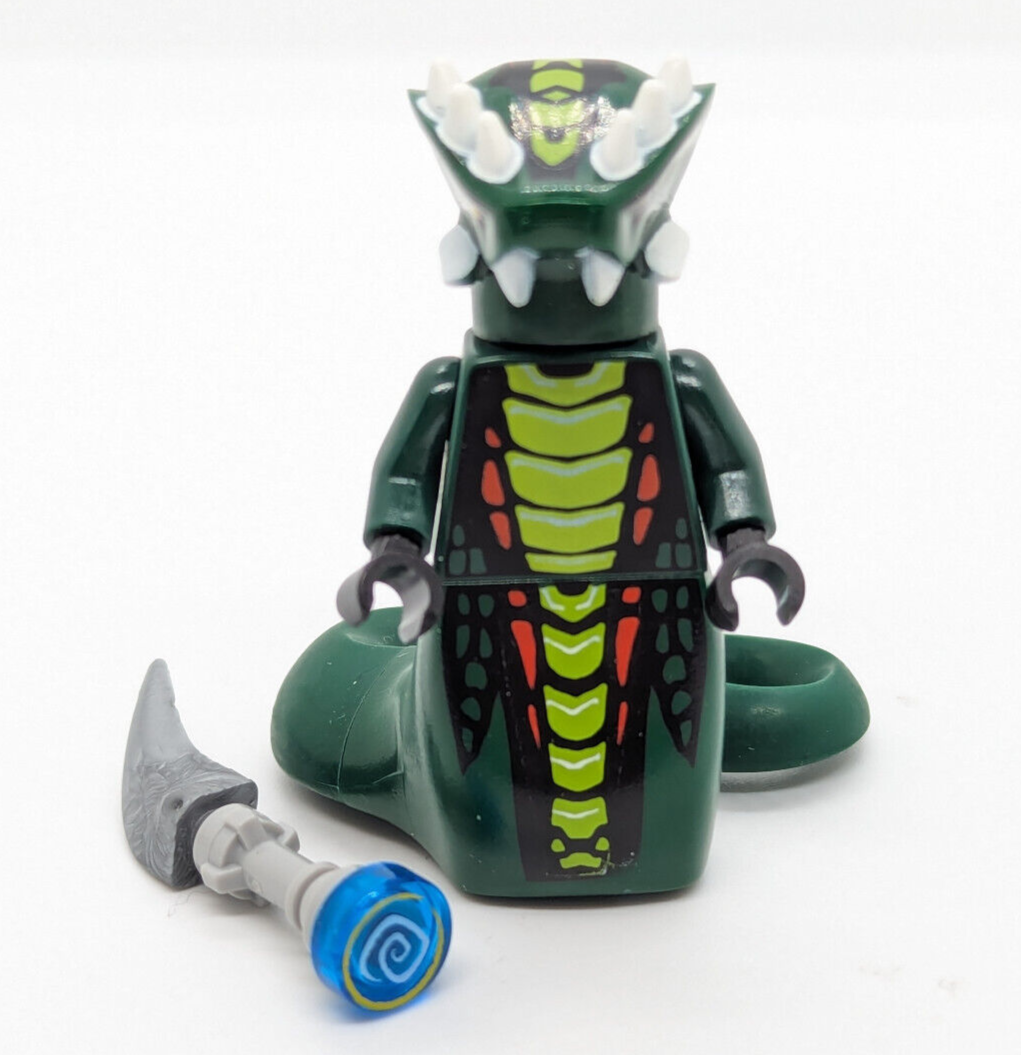 Lego Ninjago Green Snake Minifigure: Acidicus (njo066) 9450 Epic Dragon Battle - StudBee