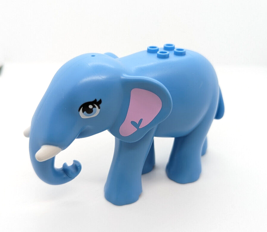 Lego Friends Large Blue Elephant (67419pb01) Jungle Animal Pachyderm 41424 (frnd - StudBee