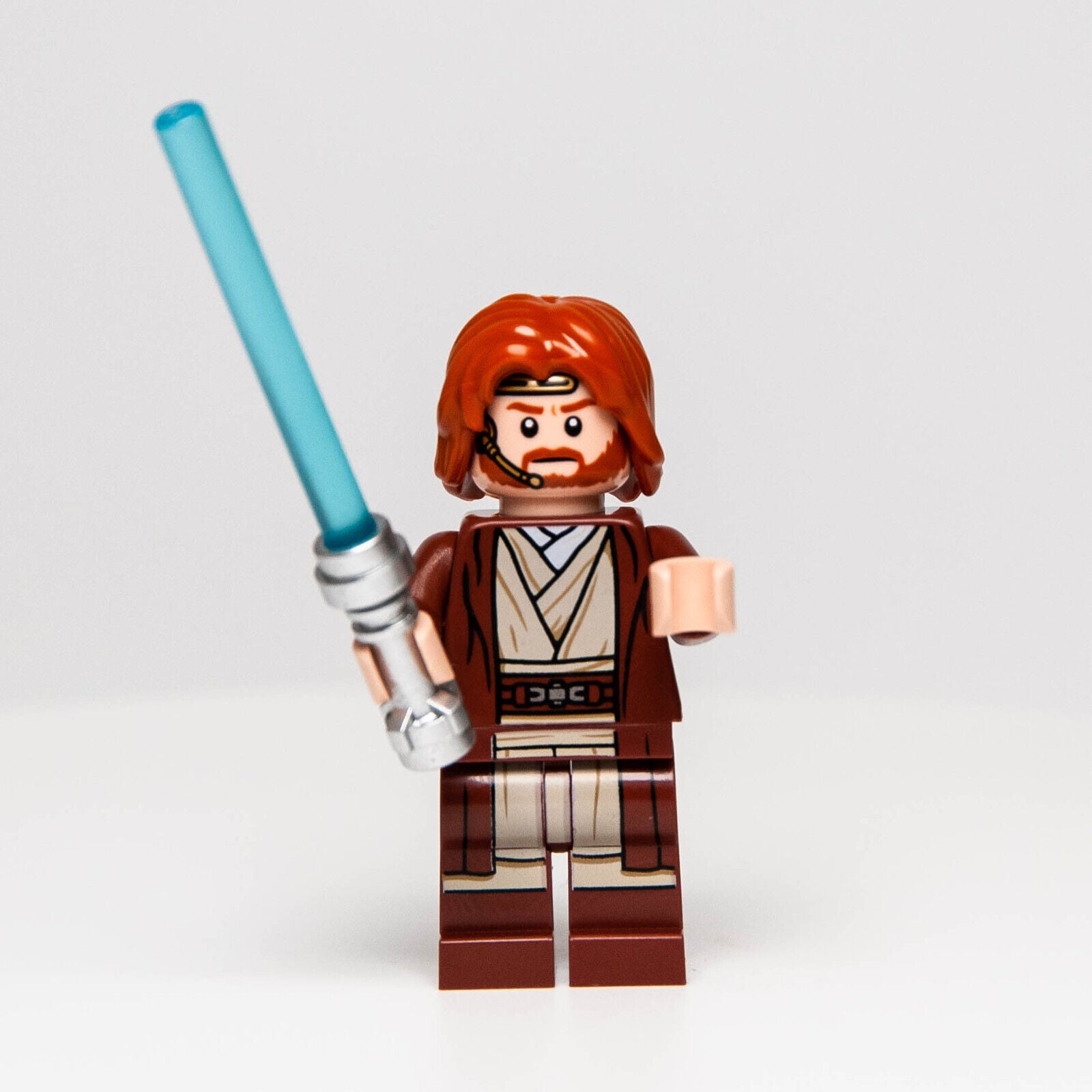 NEW Lego Star Wars Minifigure - Obi-Wan Kenobi (sw1220) 75333 w/ Hair & Saber - StudBee