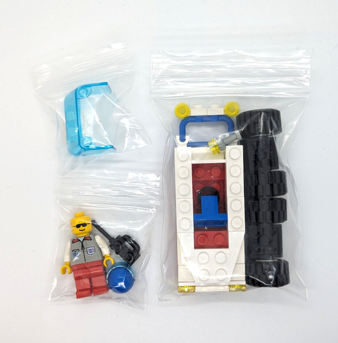 Lego Classic Coast Guard Minifigure & Truck from Hurricane Harbor 6338 (res004) - StudBee
