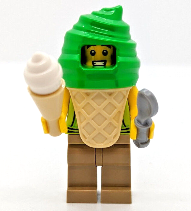 NEW LEGO City Town Ice Cream Vendor Minifigure (cty1389) w/ Spoon & Cone - StudBee
