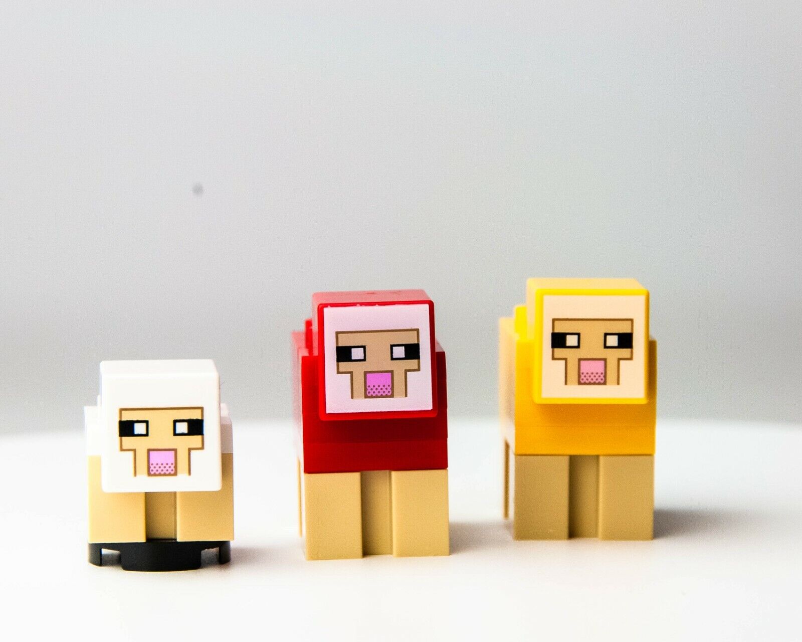 LEGO Minecraft Sheep Lamb (Lot of 3) Brick Built Animals 21153 Wool Farm (min - StudBee