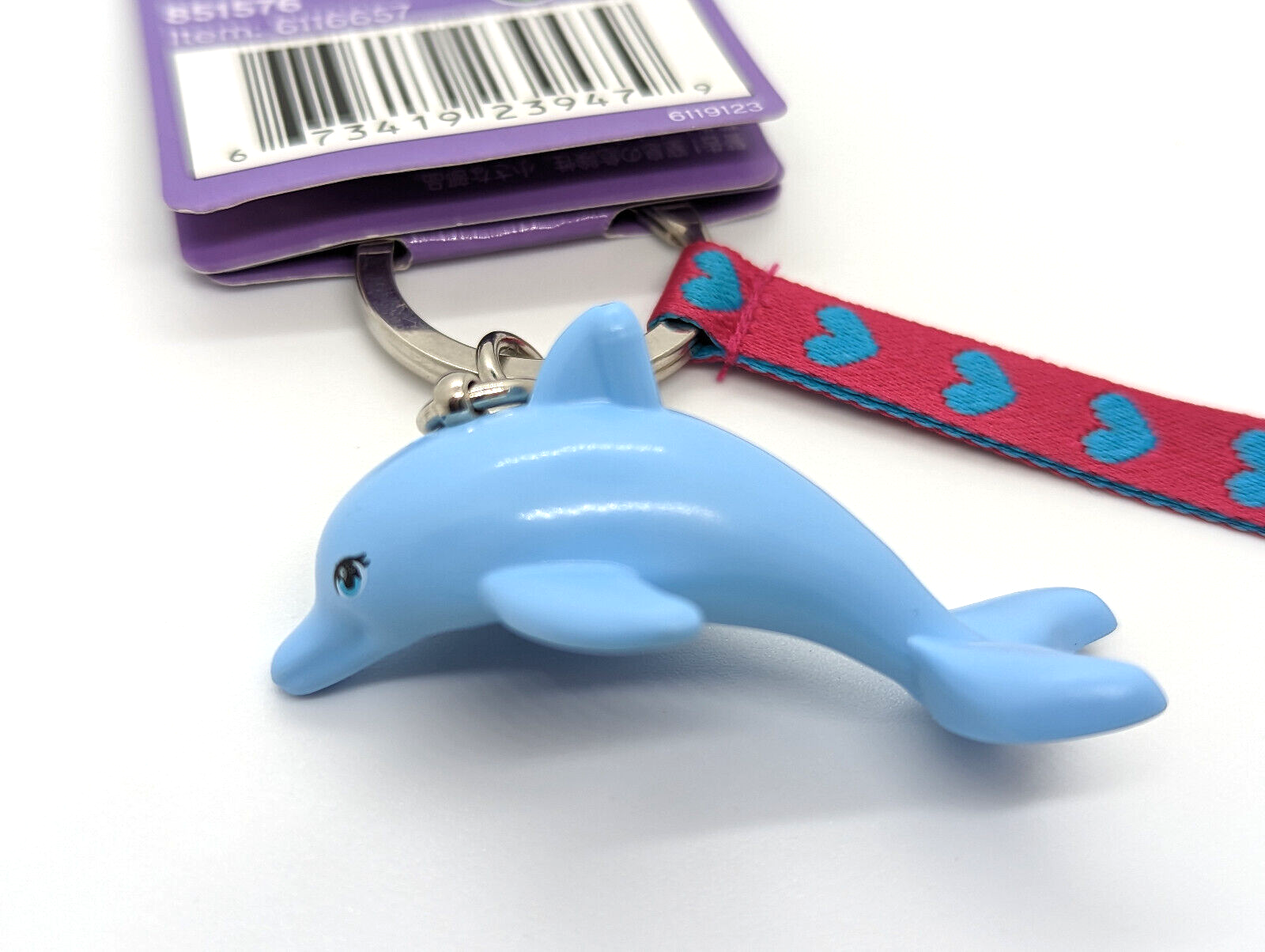 New LEGO Friends Dolphin Keychain Bag Charm w/ Hearts Ribbon 2015 (851576) (frnd - StudBee