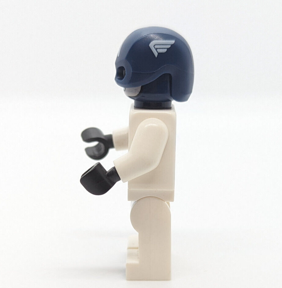 LEGO Marvel Avengers Minifigure -  Captain America White Jumpsuit Helmet (sh560) - StudBee