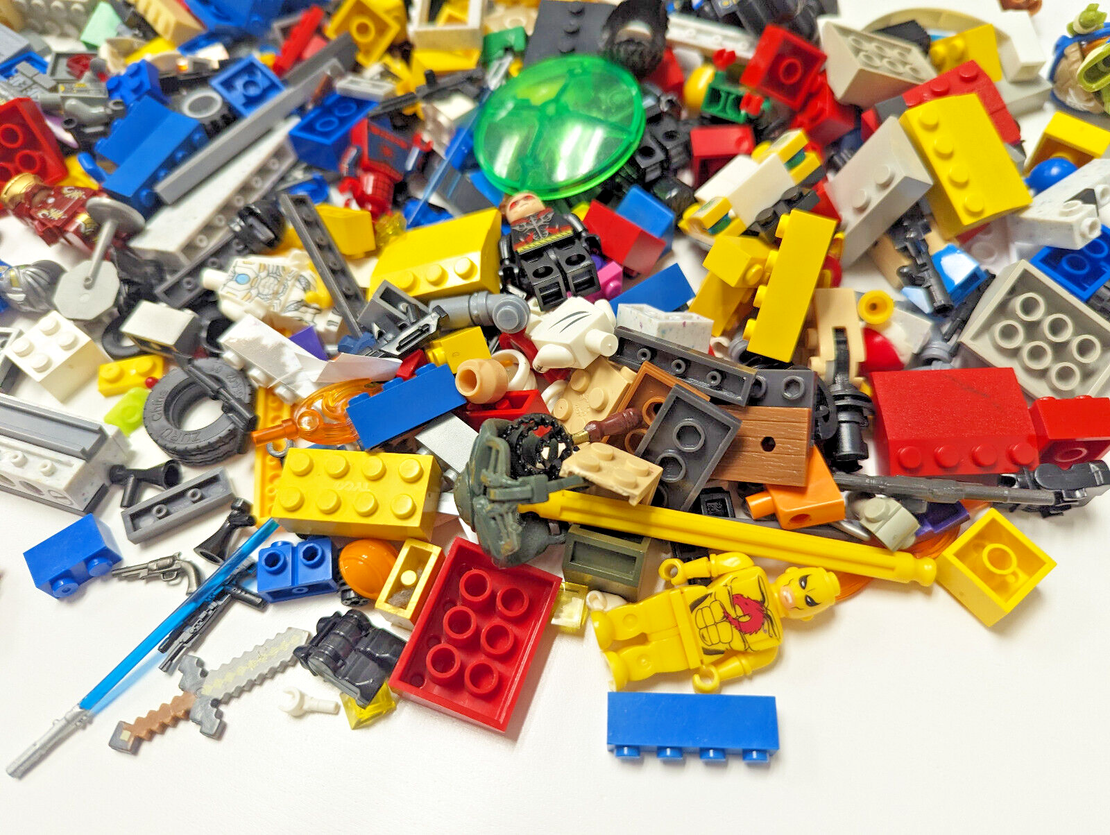 1 lb+ Bulk Building Blocks Parts & Super Hero Lot - Filler MILS Compatible - StudBee