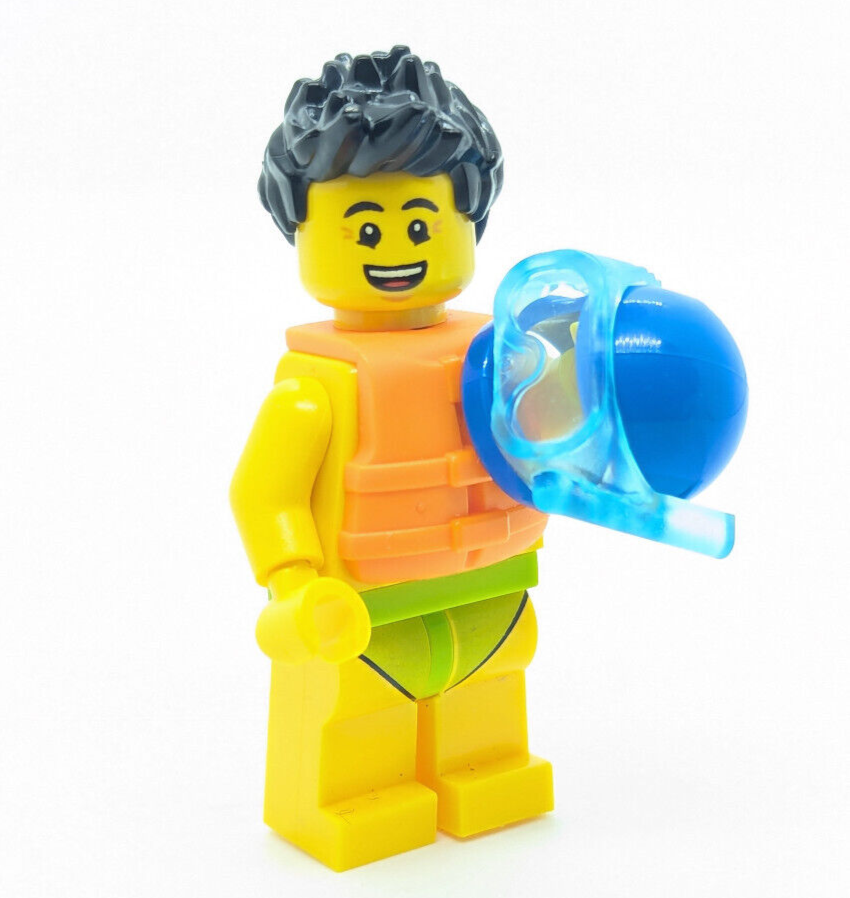 LEGO Stuntz Minifigure - Sudsy Simon Tub Racer (cty1476) Snorkle Beach 60333 - StudBee