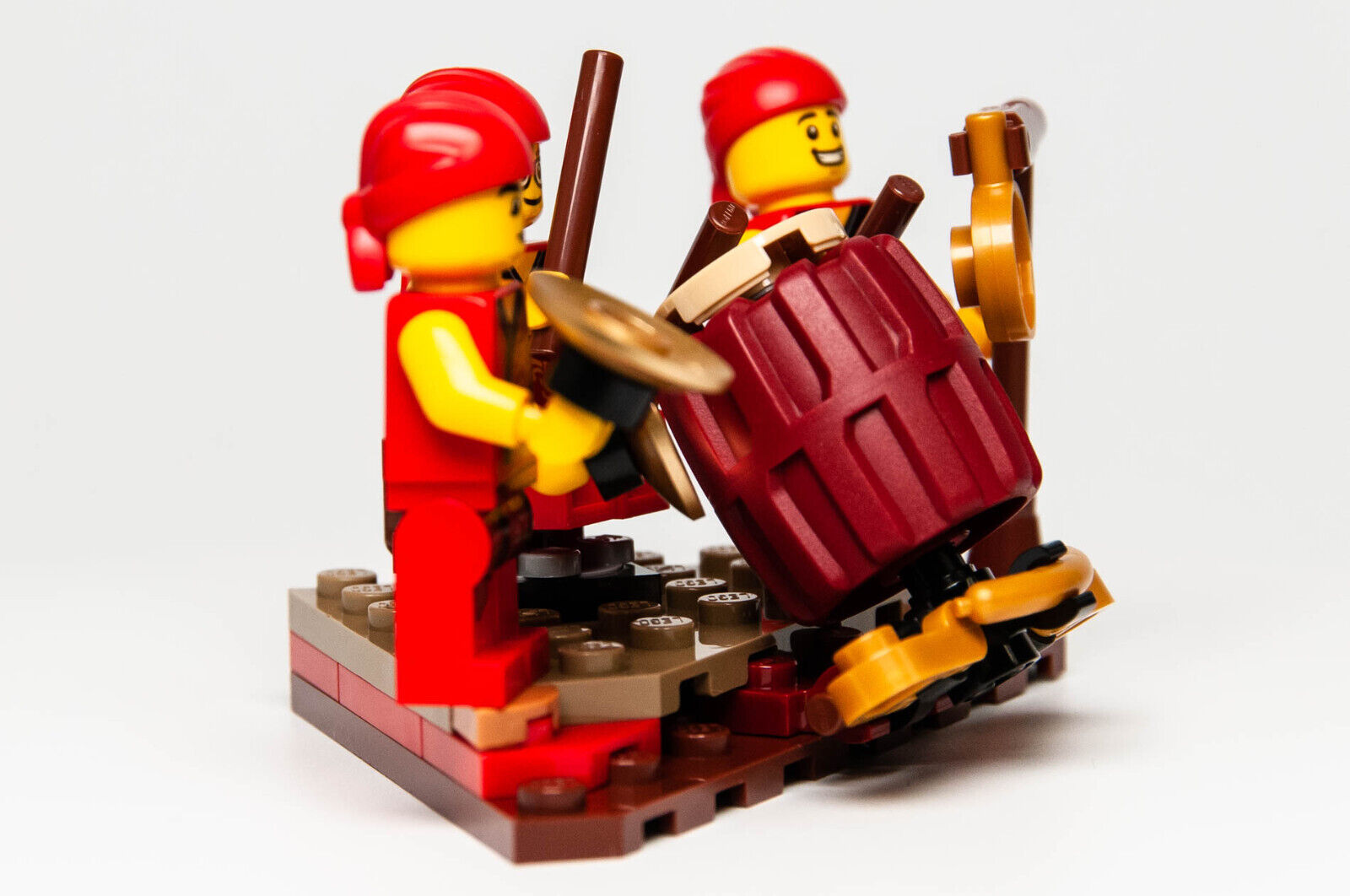 New LEGO Chinese New Year 80104 Lion Dance Musician Band Drum Minifigure Lot - StudBee