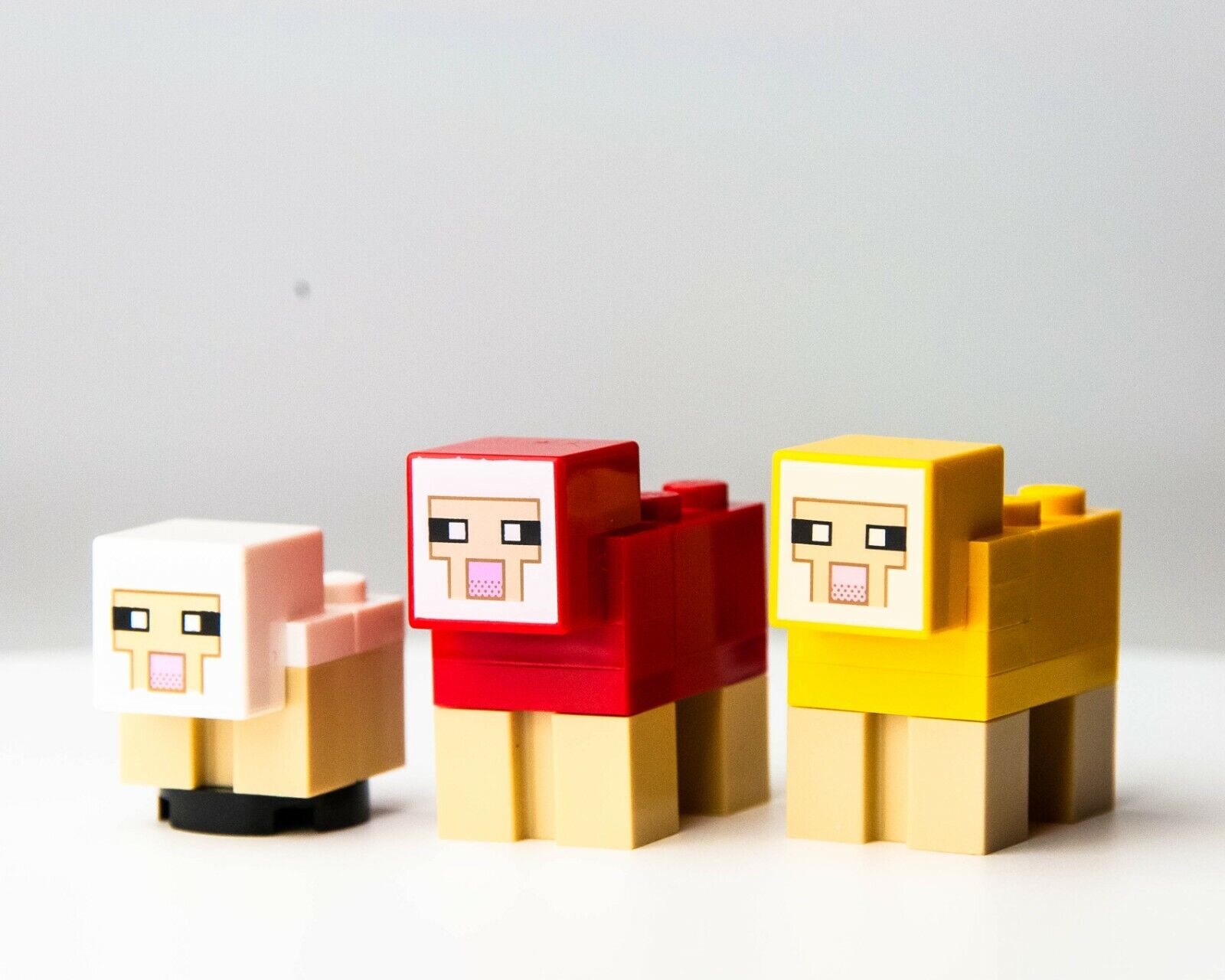 LEGO Minecraft Sheep Lamb (Lot of 3) Brick Built Animals 21153 Wool Farm (min - StudBee