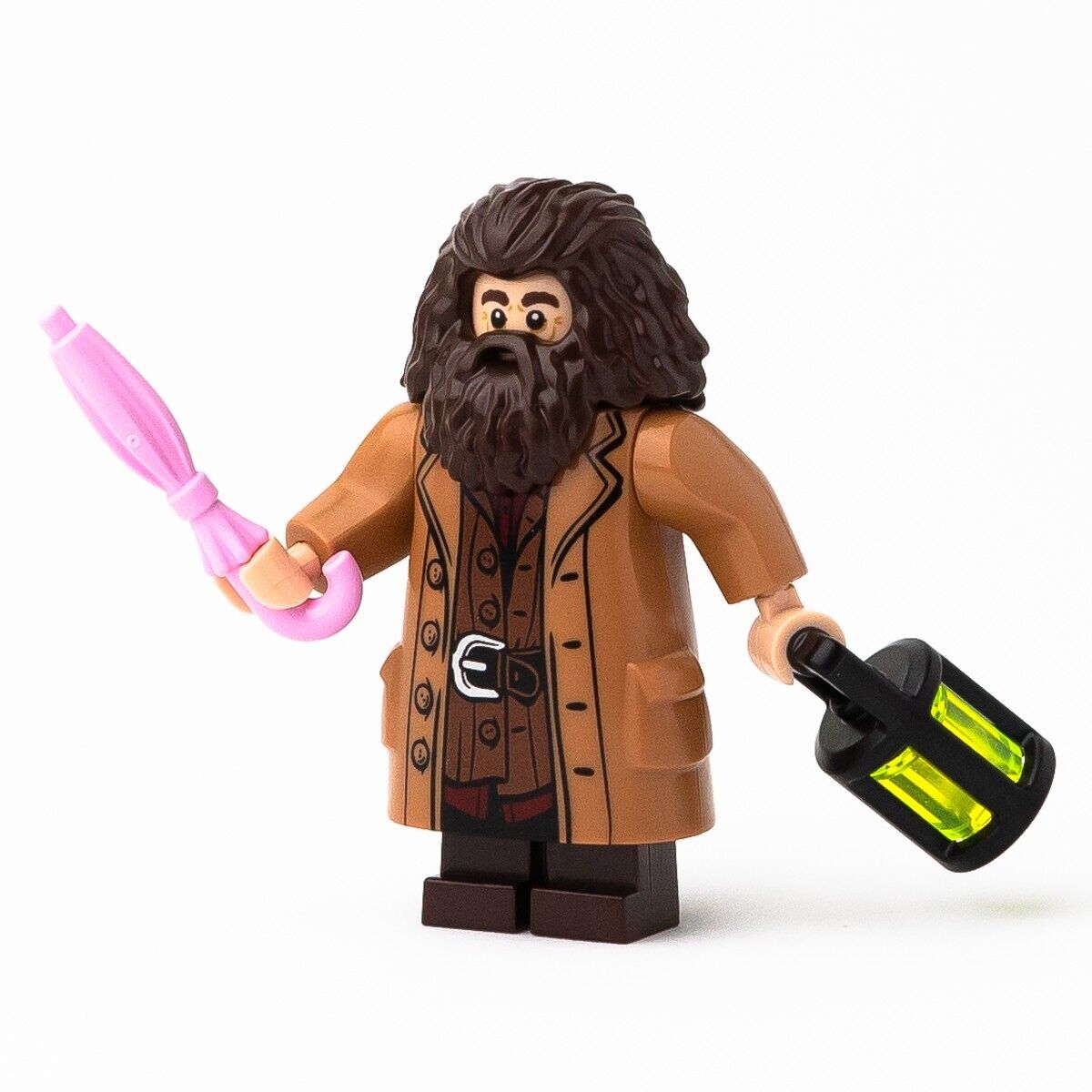 New LEGO Minifigure - Rubeus Hagrid Medium Nougat Topcoat w/Buttons (hp144) - StudBee