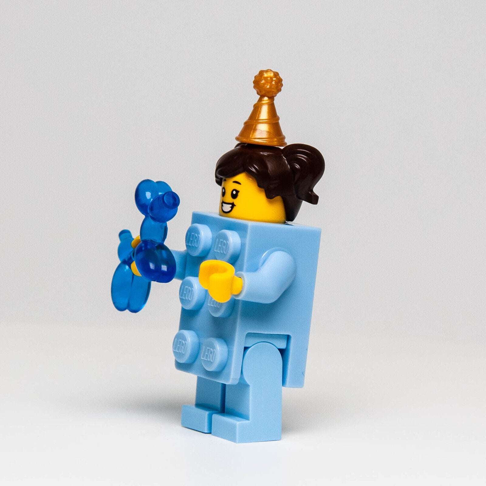 New Lego BAM Minifigure (hol298)Birthday Brick Suit Costume Girl w/ Balloon Dog - StudBee