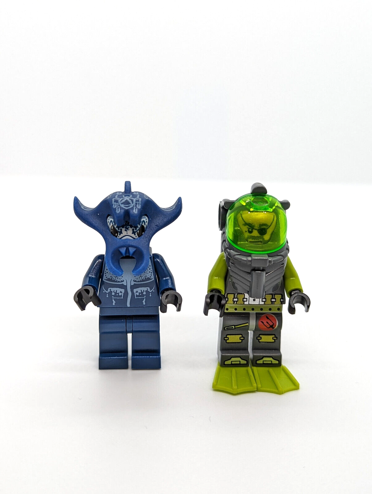Lego Atlantis Minifigure Manta Warrior (atl003) & Ace Speedman (atl005) 8077 - StudBee