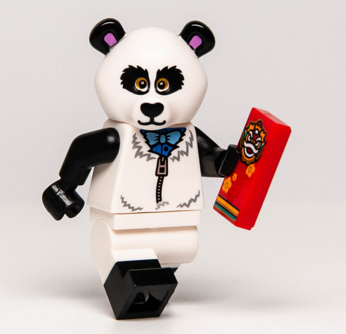 New Lego BAM 2023 Chinese New Year Panda Guy Costume Minifigure w/ Nian Tile - StudBee