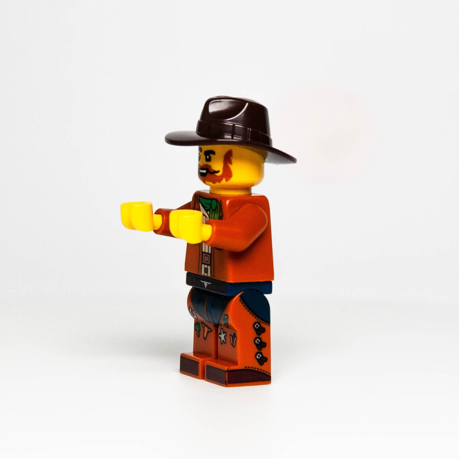 New LEGO 2024 BAM Minifigure - Western Cowboy in Chaps, Whip
