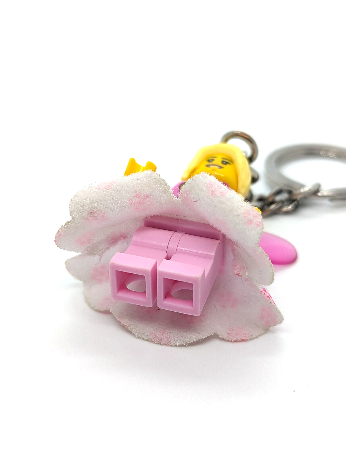 LEGO Fairy Girl with Cloth Skirt, Pink Wings Minifigure Keychain (850951) - StudBee