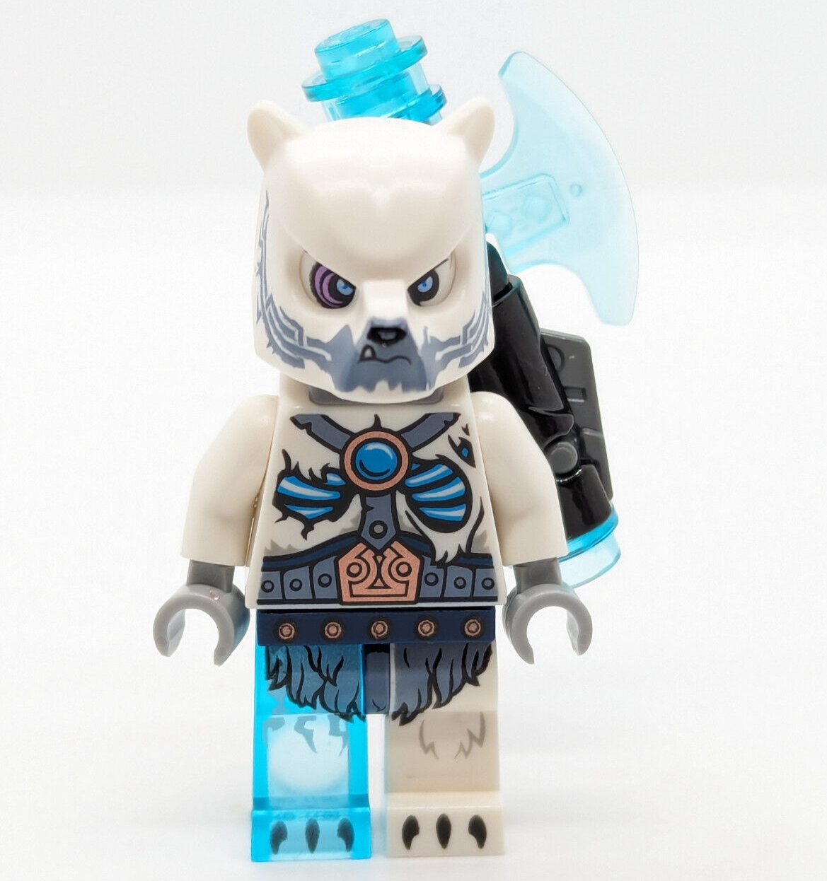 Lego Chima Minifigure Iceklaw (loc154) Freeze Cannon Ice Bear Tribe 70225 Rumble - StudBee