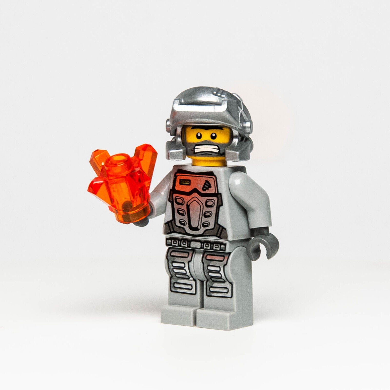 Lego Power Miners Minifigure - Duke, Gray Outfit (pm031) 8191 Lavatraz Miner - StudBee