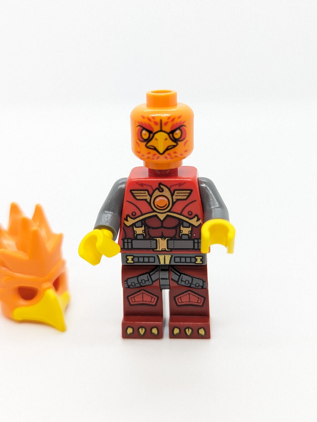LEGO Chima Minifigure -  Frax Dark Red Legs (loc144) 70228 Fire Phoenix Tribe - StudBee