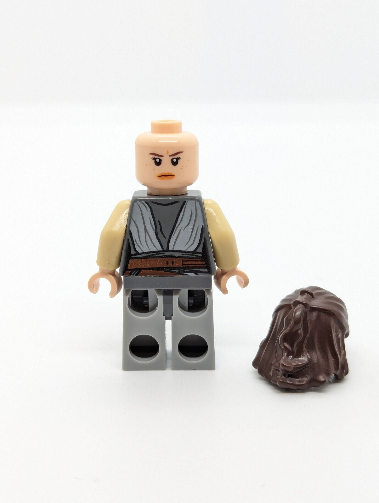 LEGO Star Wars Minifigure - Rey (sw0866) 75189 75216 Jedi Gray Robe - StudBee