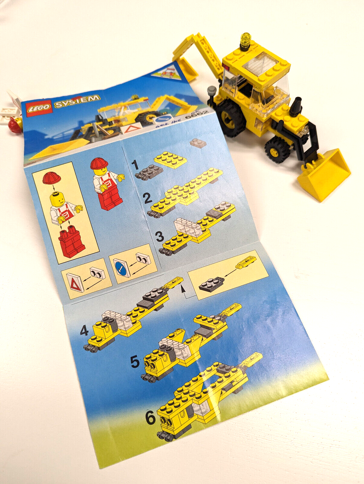 Lego Classic Town Construction - 6662 Backhoe -  100% Complete w/ Instructions - StudBee