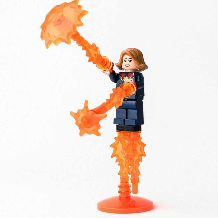 New LEGO Captain Marvel (w/ Power Bursts) Minifigure - Marvel Avengers  (sh555) - StudBee