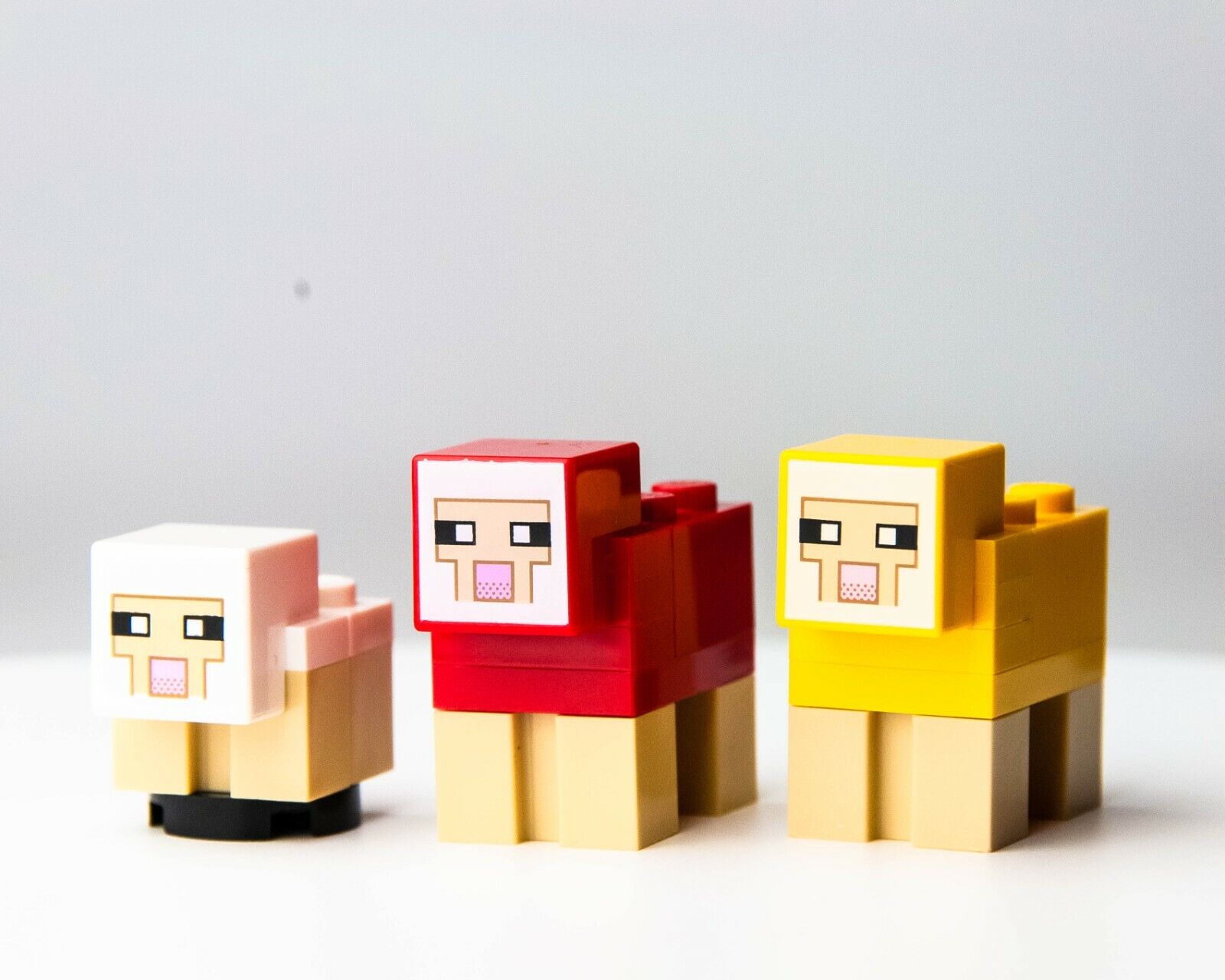 LEGO Minecraft Sheep Lamb (Lot of 3) Brick Built Animals 21153 Wool Farm (min - StudBee