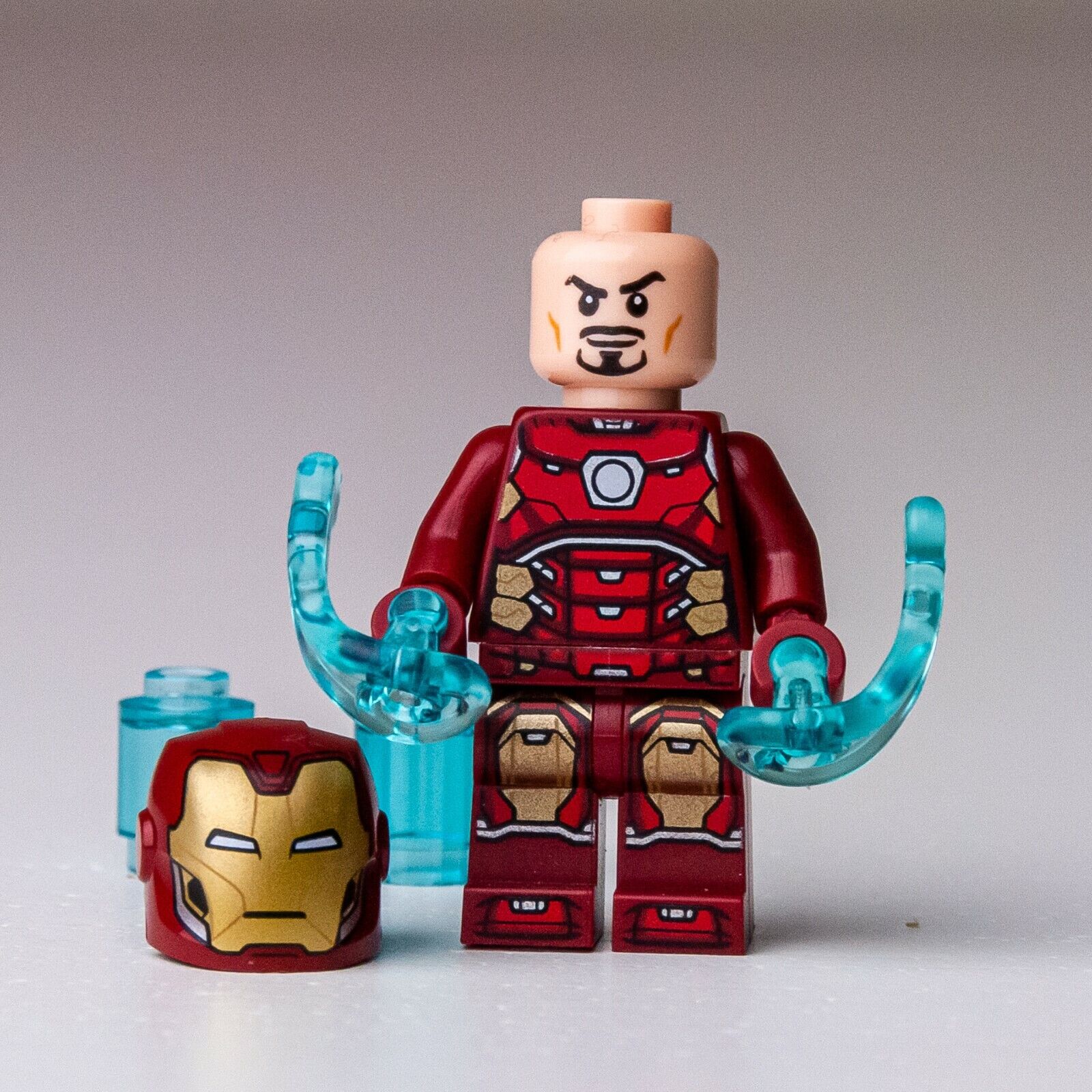 LEGO Iron Man w/ Silver Hexagon -  Super Heroes: Avengers -  (sh649) Minifigure - StudBee