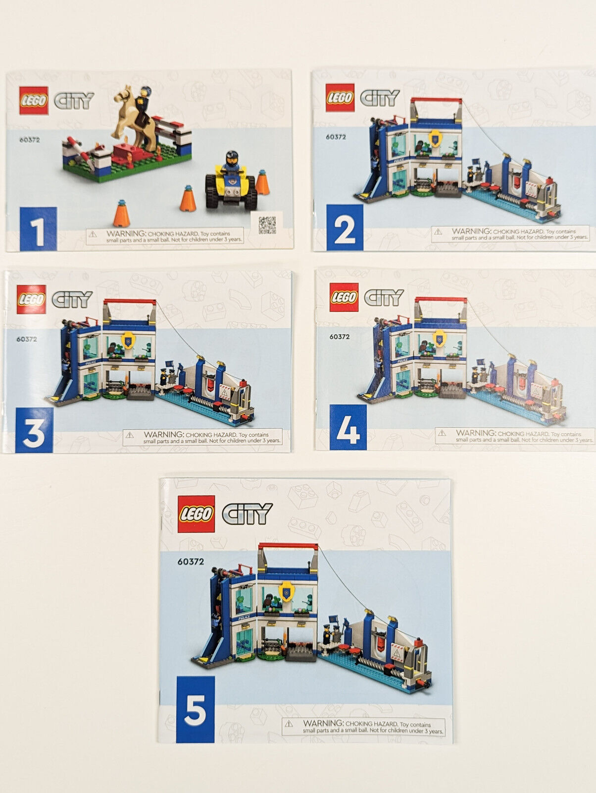 New LEGO 60372 City Police Training Academy **Lot of 5 - Booklets Only** - StudBee
