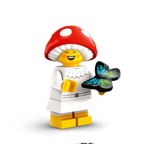 New LEGO CMF Series 25 Minifigure - Mushroom Sprite 71045 Butterfly (col25-6) - StudBee
