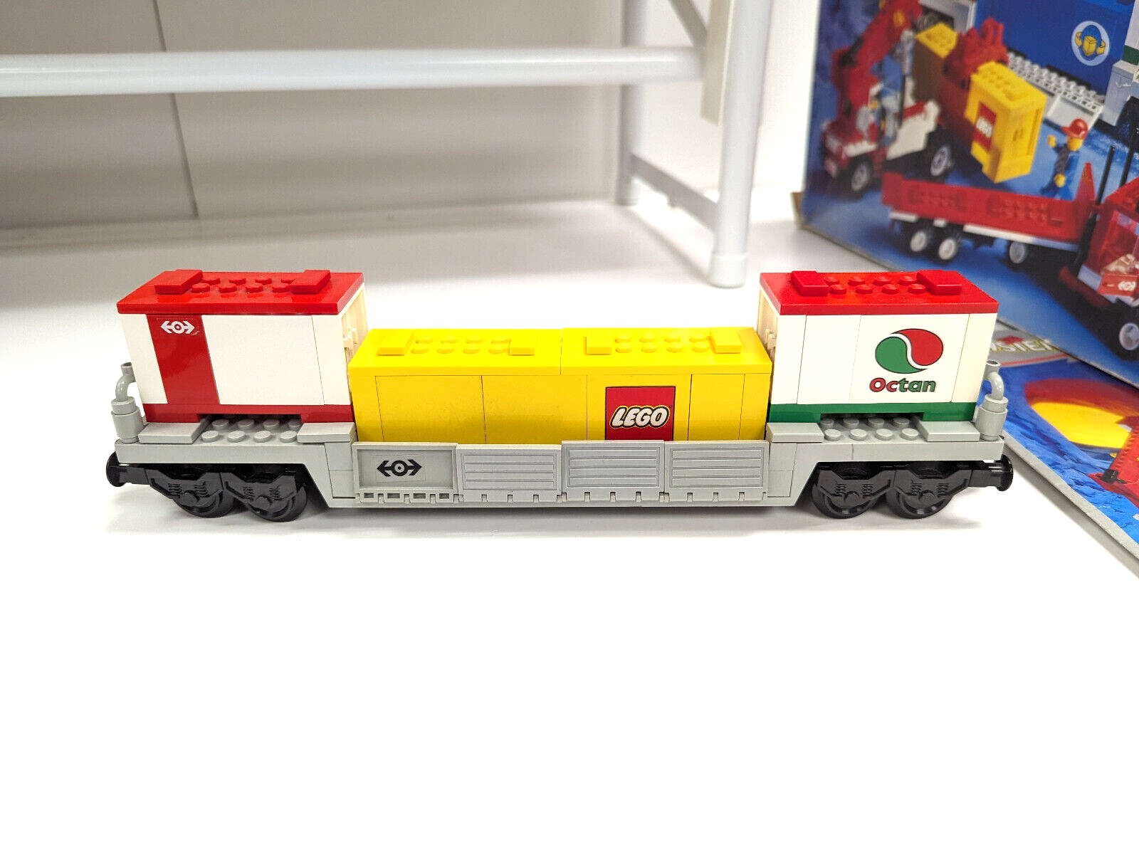 Vintage Lego 9V Train Container Double Stack 4549 - 100% Complete Box Manual - StudBee