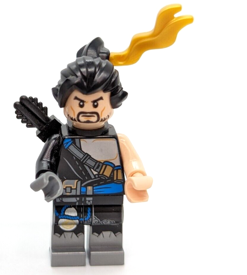 LEGO Overwatch 75971 Minifigure - Hanzo (ow003) with Blue Arrow Bow - StudBee