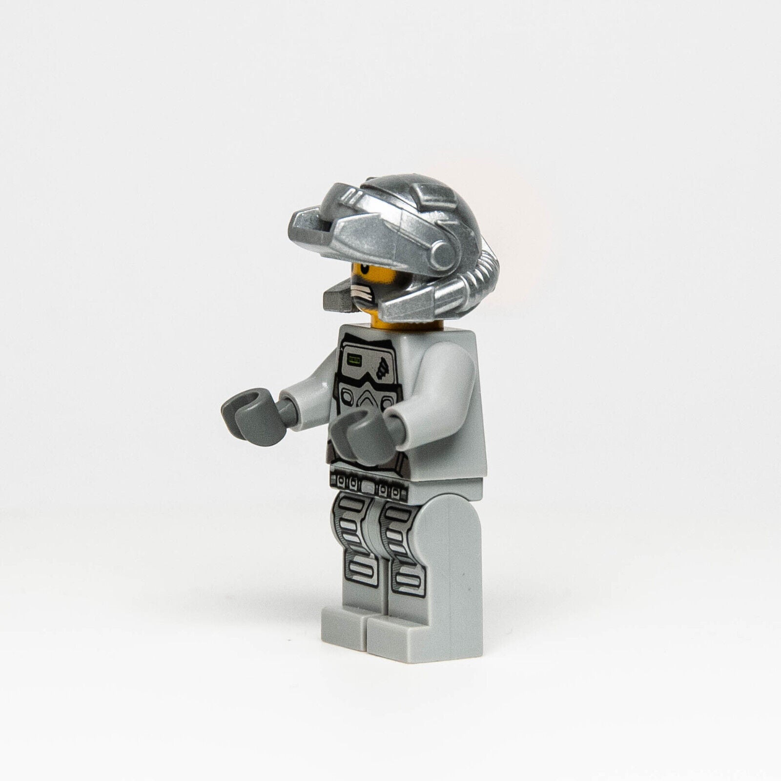 Lego Power Miners Minifigure - Duke, Gray Outfit (pm031) 8191 Lavatraz Miner - StudBee