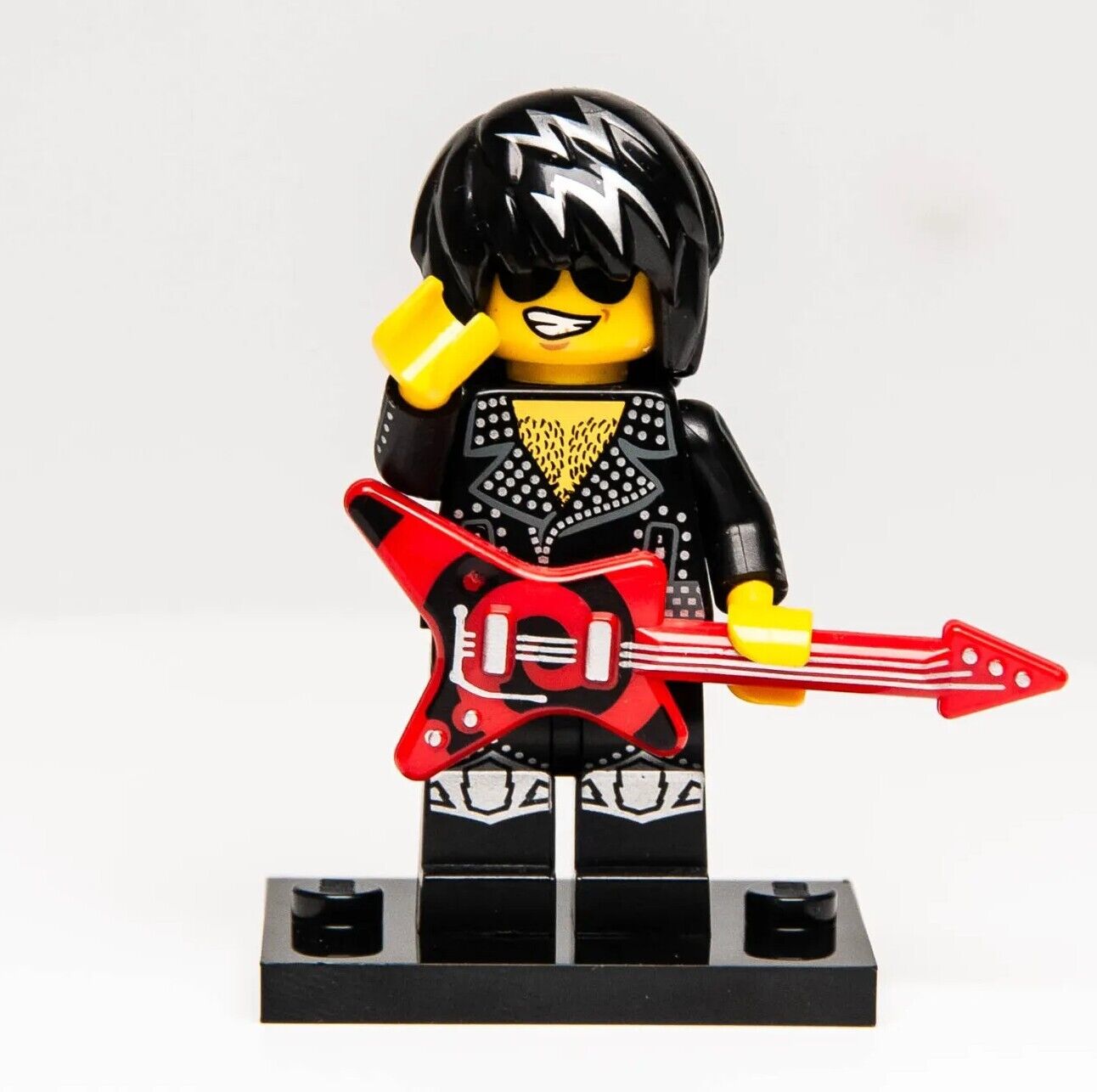 New Lego CMF Series 12 Minifig Rock Star 71007 (col12-12) Band 80's Guitar Kiss - StudBee