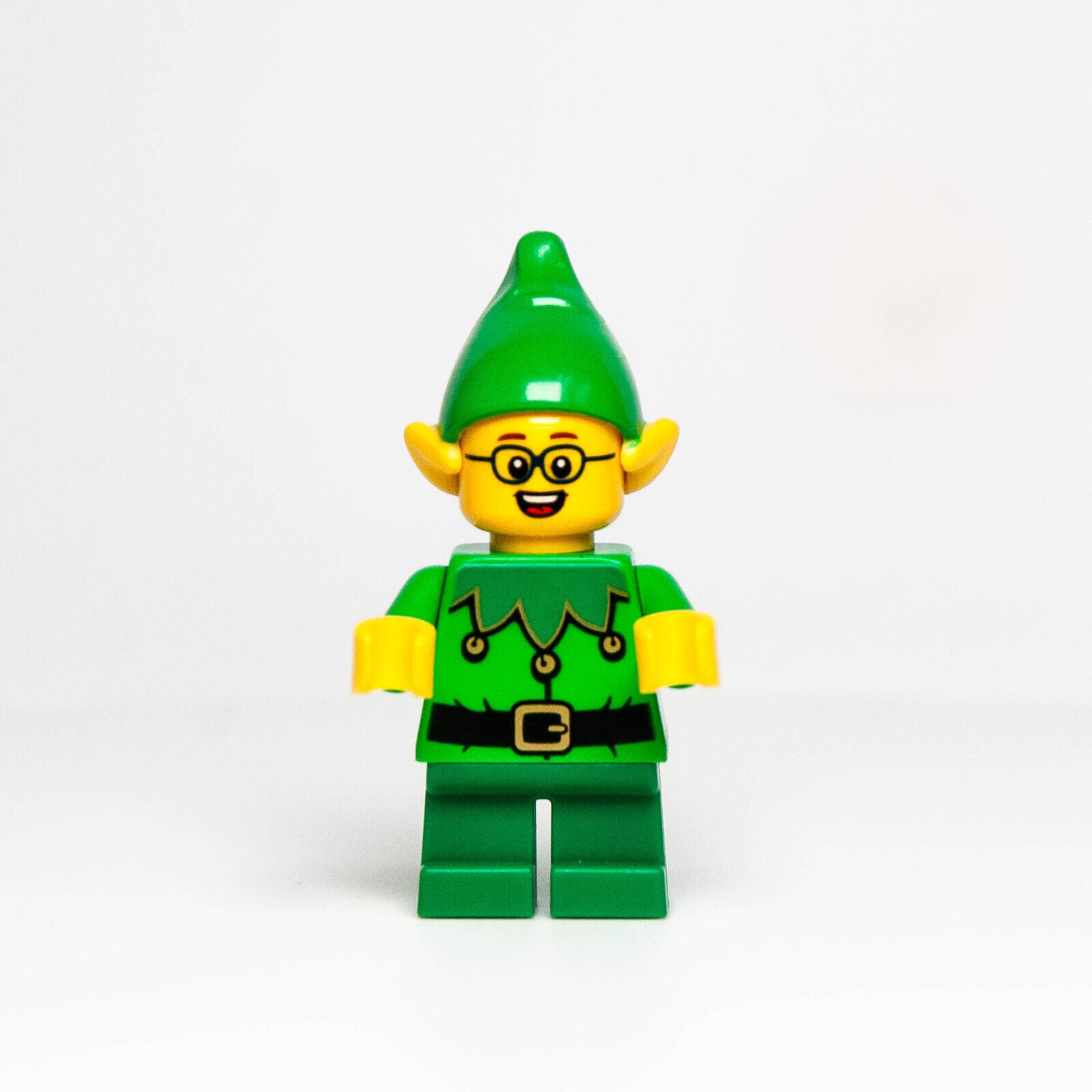 Lego Christmas Holiday Elf Minifigure w/ Glasses Bells (hol026) Club House 10275