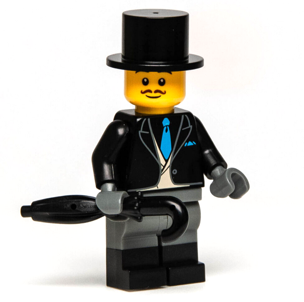 New LEGO 2023 BAM Minifigure - True Gentleman Suit, Top Hat & Umbrella (cty - StudBee