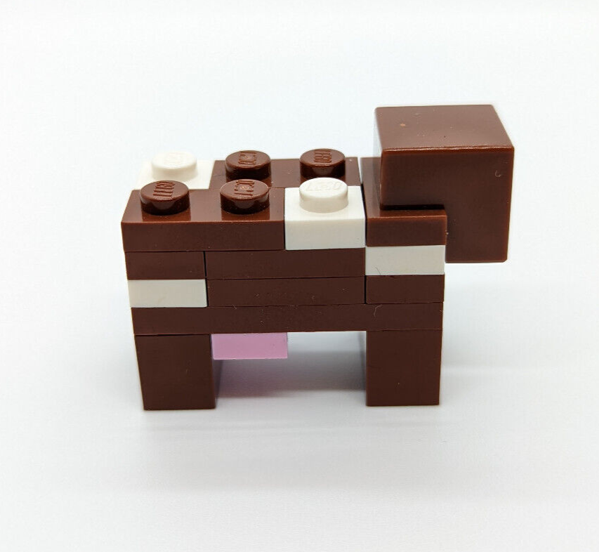 LEGO 21114 Minecraft Lot - Minifigures: Steve, Skeleton & Reddish Brown Cow (min - StudBee