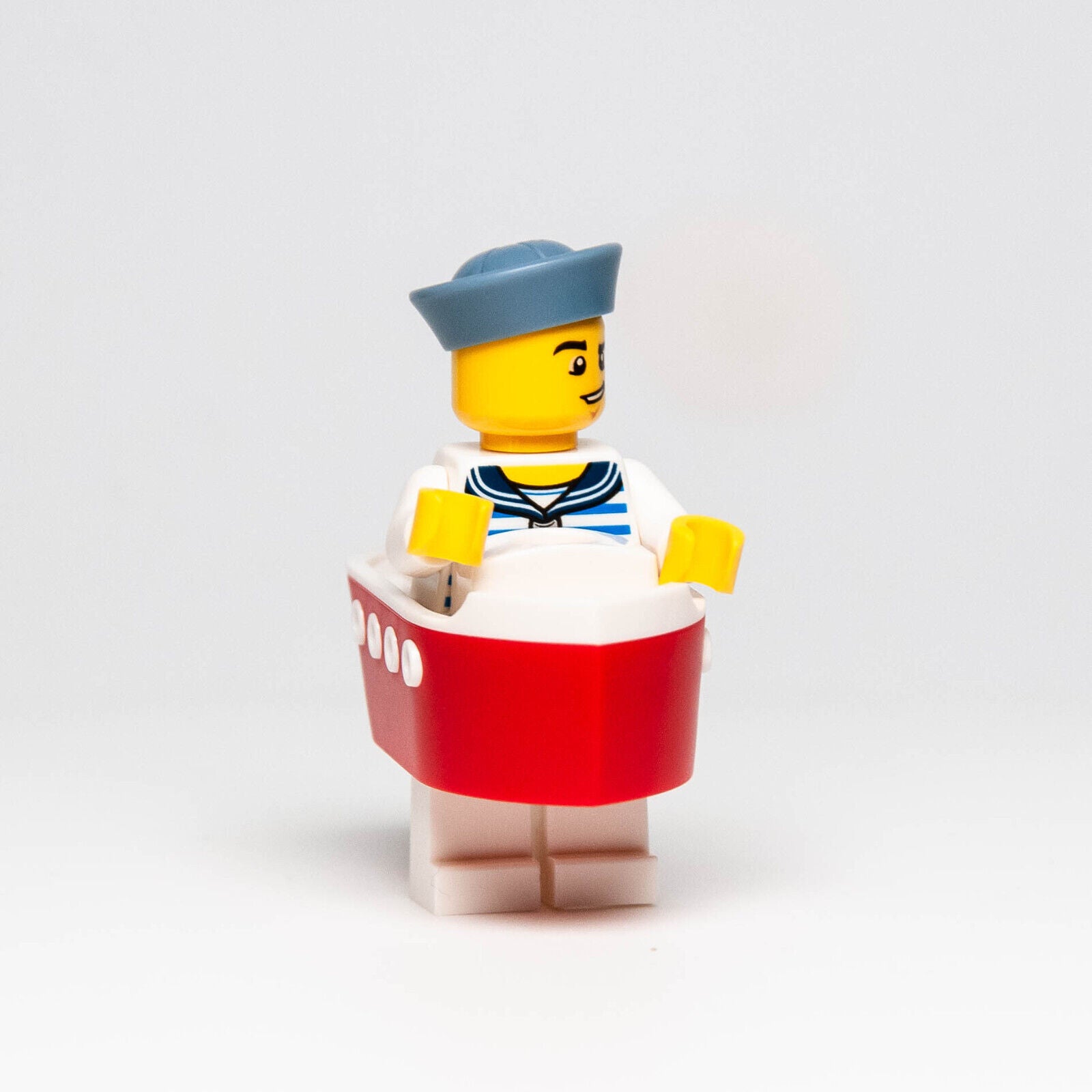 New LEGO 2023 BAM Minifigure - Red Ferry Boat Costume Sailor Guy - StudBee