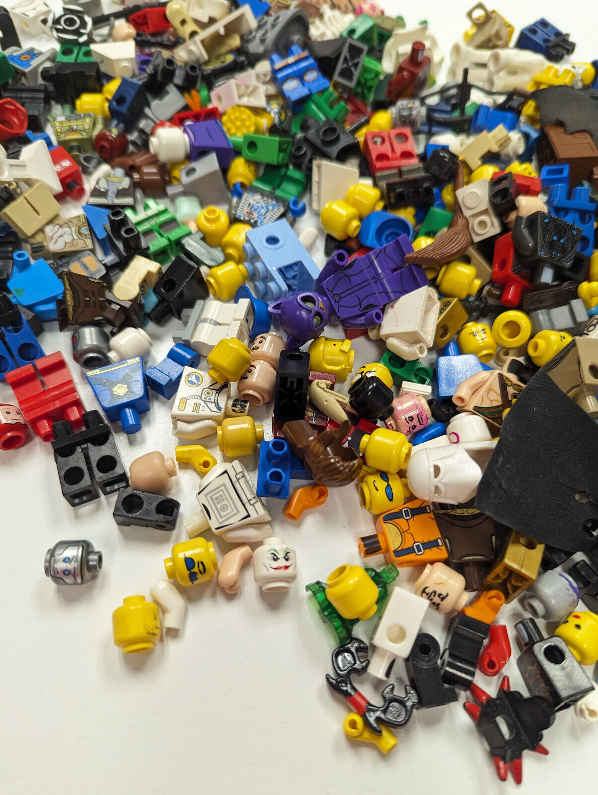 Huge Damaged Authentic LEGO Minifigure Parts & Pieces Lot - StudBee