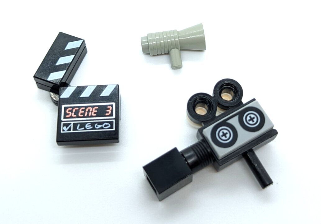 Lego City Town Studio Director Minifigure (stu002) Camera Clapboard