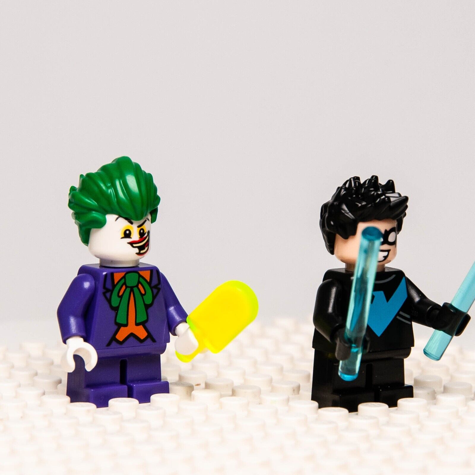 Lego Mighty Micros Minifigures Lot - The Joker & Nightwing 76093 Short Legs