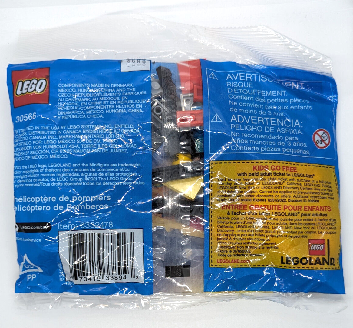New LEGO Town City Fire 30566 - Helicopter Pilot Polybag - StudBee