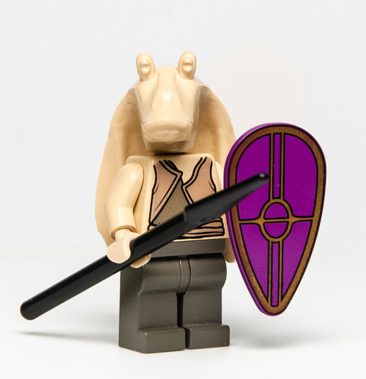 LEGO Minifigure Star Wars Jar Jar Binks Plain w Gungan Shield sw0017