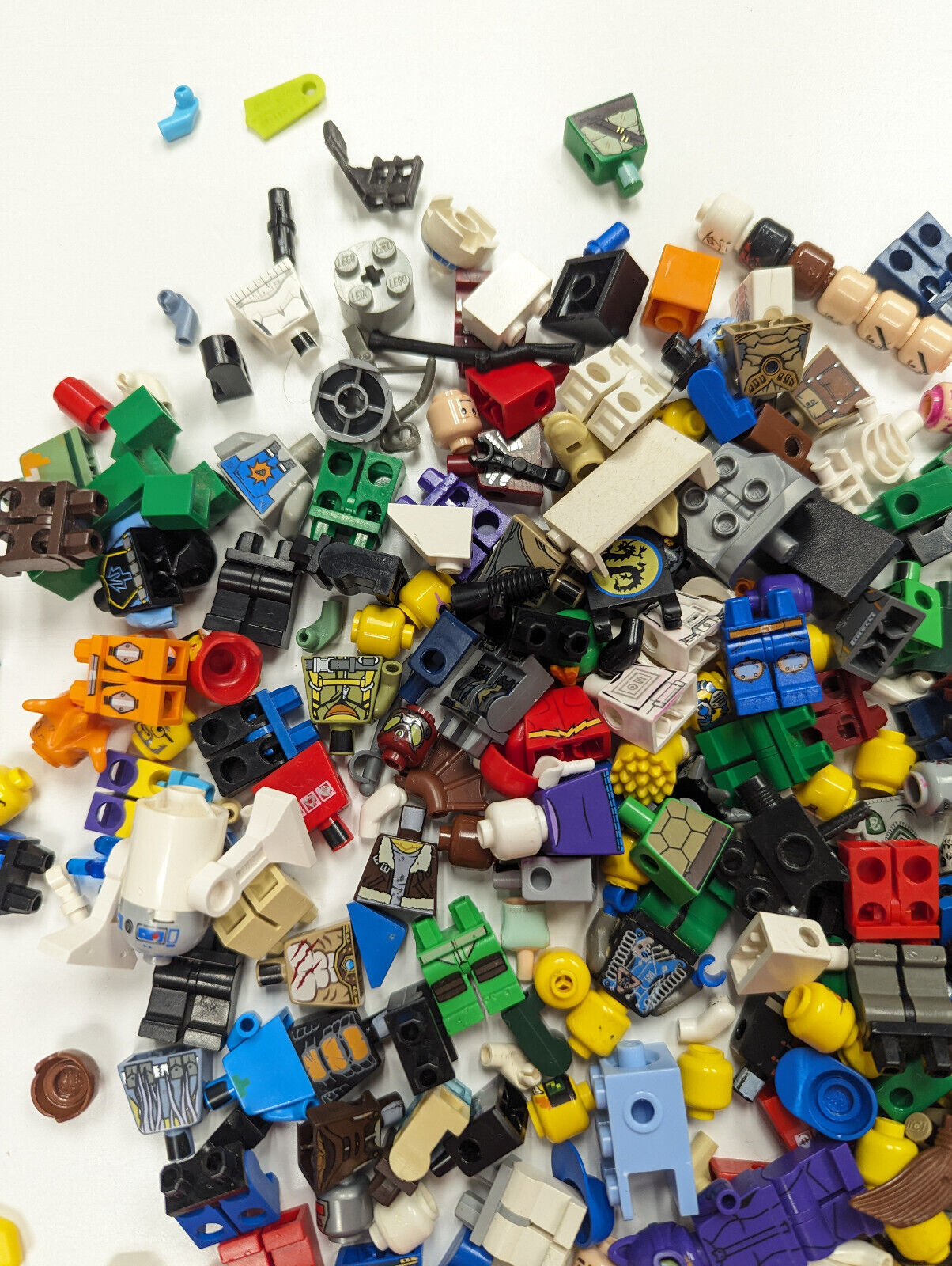 Huge Damaged Authentic LEGO Minifigure Parts & Pieces Lot - StudBee