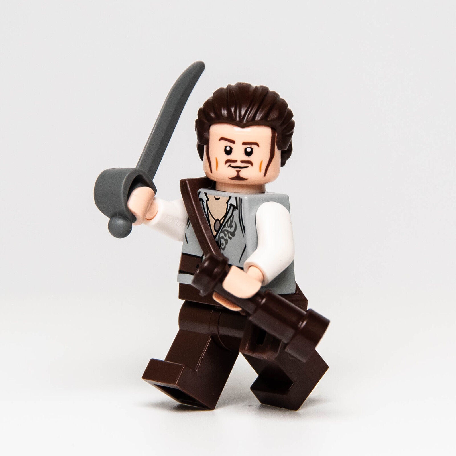 Lego Caribbean Pirates Minifigure - Will Turner (poc026) with Scabbard & Sword - StudBee