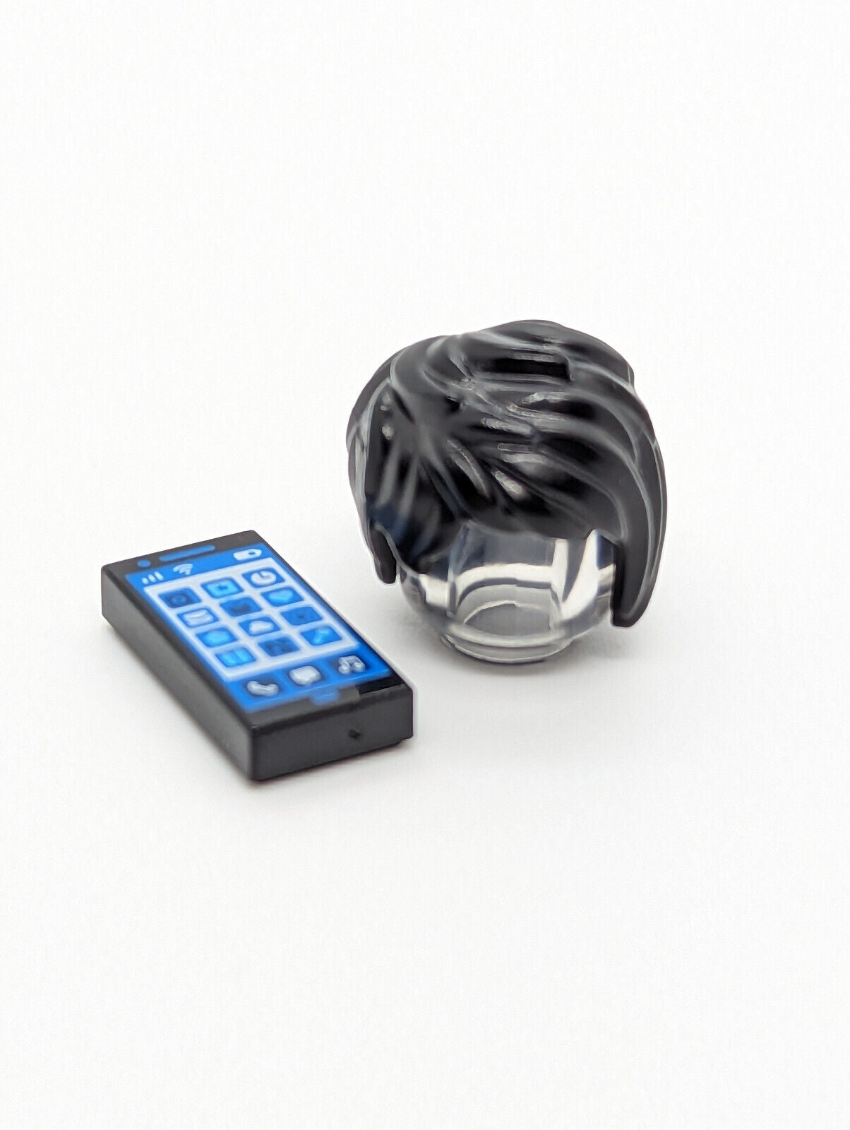 LEGO Female Minifigure Lot - Short "Karen" Hair Style in Black & Cell Phone (cty - StudBee