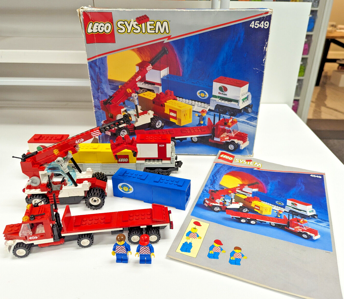 Vintage Lego 9V Train Container Double Stack 4549 - 100% Complete Box Manual - StudBee